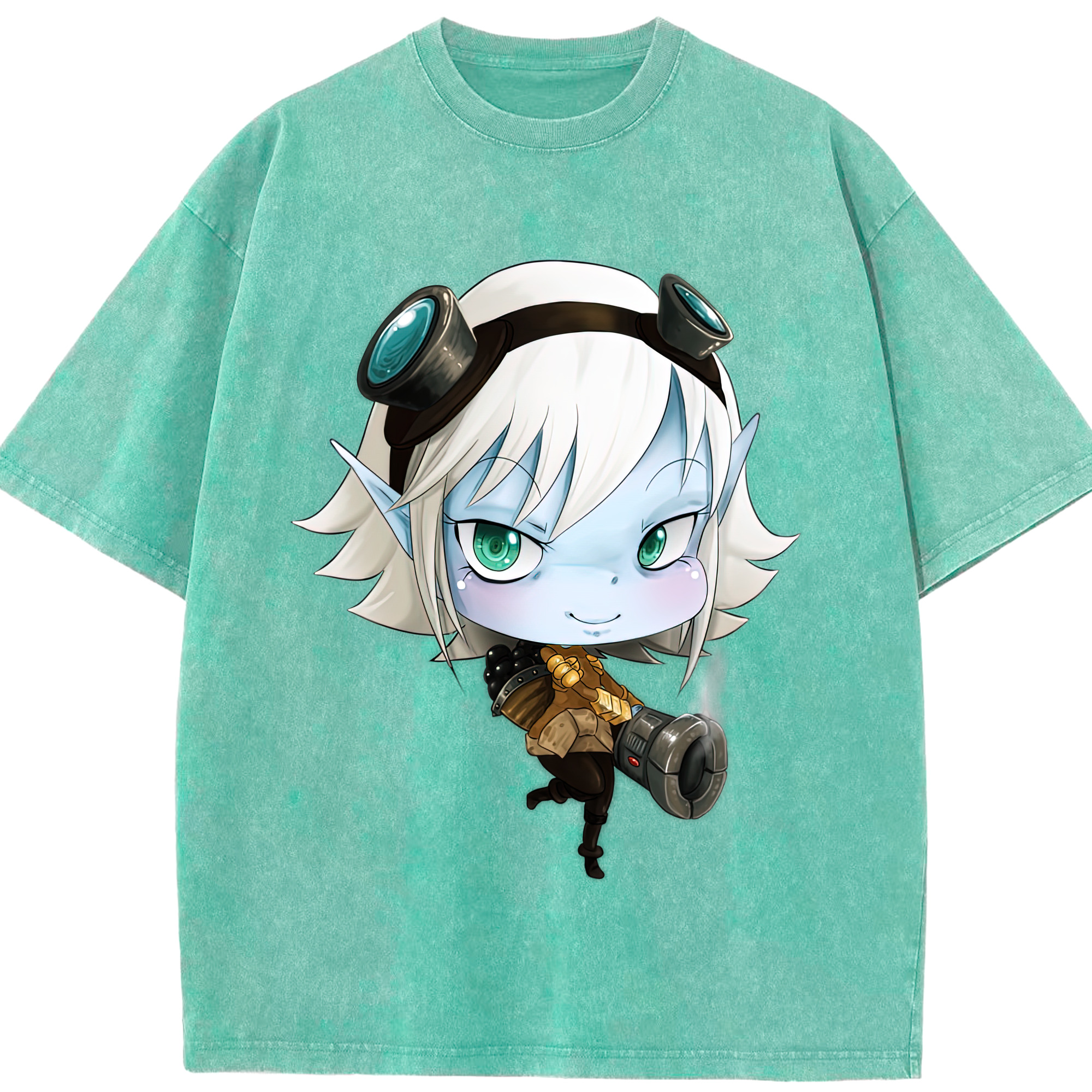 リーグ・オブ・レジェンド League of Legends LOL 綿100% ヴィンテージ風 半袖Tシャツ（フロントプリント）